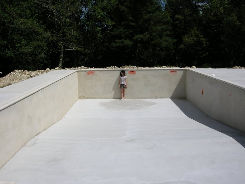 Pool under construction