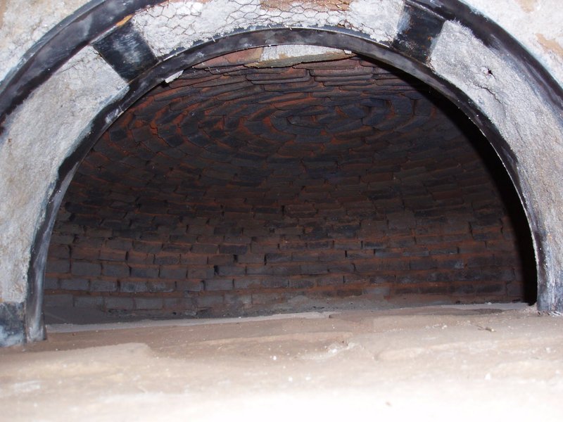Inside view of the newly renovated bread oven.