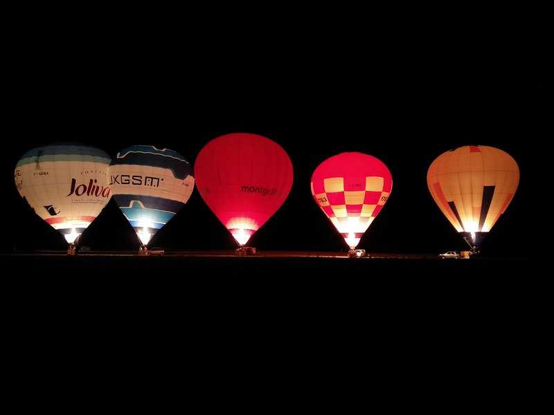 Hot Air Balloon Light Show, Rouffignac 2016