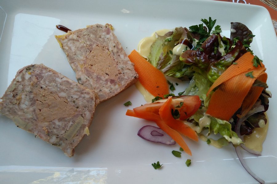Local speciality of pate 'bloc' starter