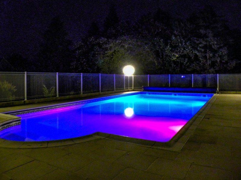 Swimming pool night time